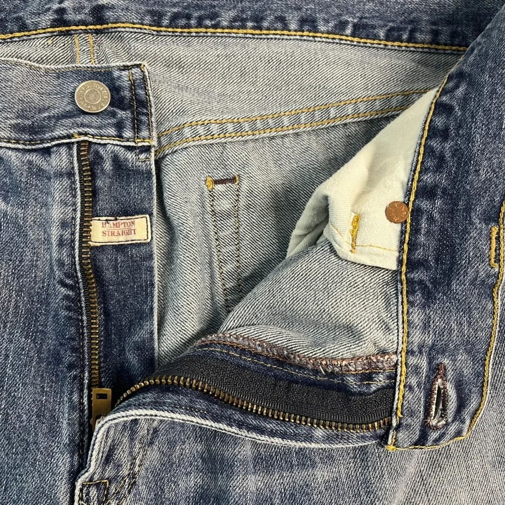 Vintage Polo Ralph Lauren Hampton Straight Jeans Mens 36x30 Blue Denim Western